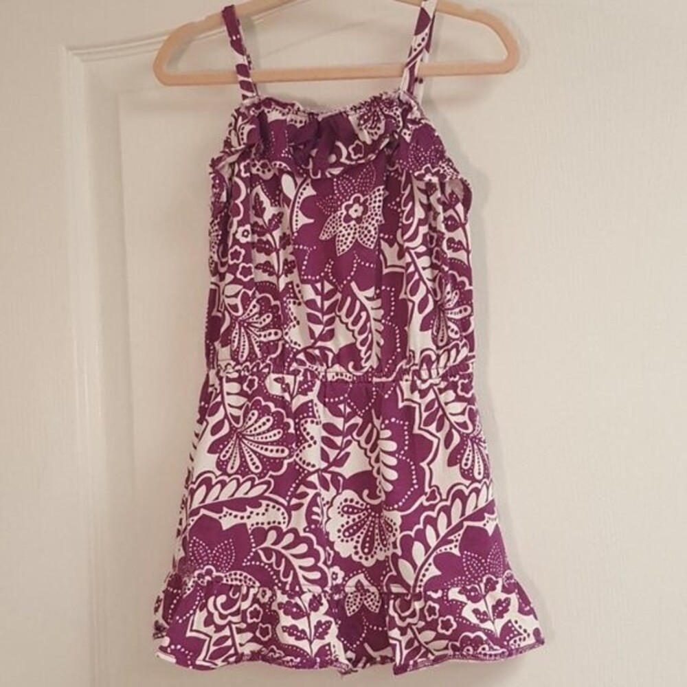 Old Navy Purple Floral Hawaiian Sun Dress